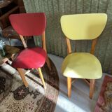 Set 4 chairs vintage bistro year 50/60