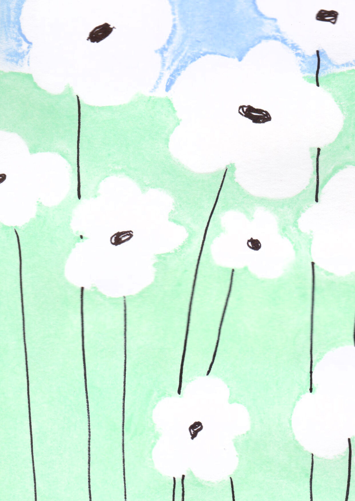 Flower Field No.1 - Original Drawing
