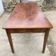 Farmhouse dining table in solid wood with 1 drawer, 1930, 209x80cm.