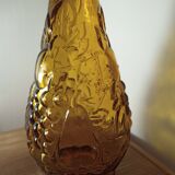 Moulded glass carafe with fruit motifs