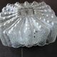 Square ceiling lamp in bulled glass 60/70s