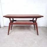 Teak liftable coffee table, Denmark - 1960