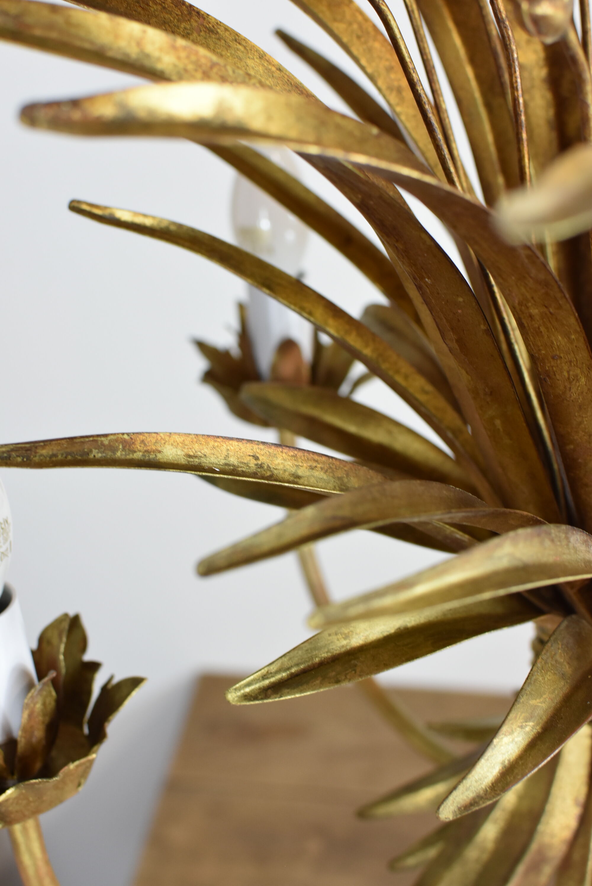 Wheat ear golden chandelier 5 branches.