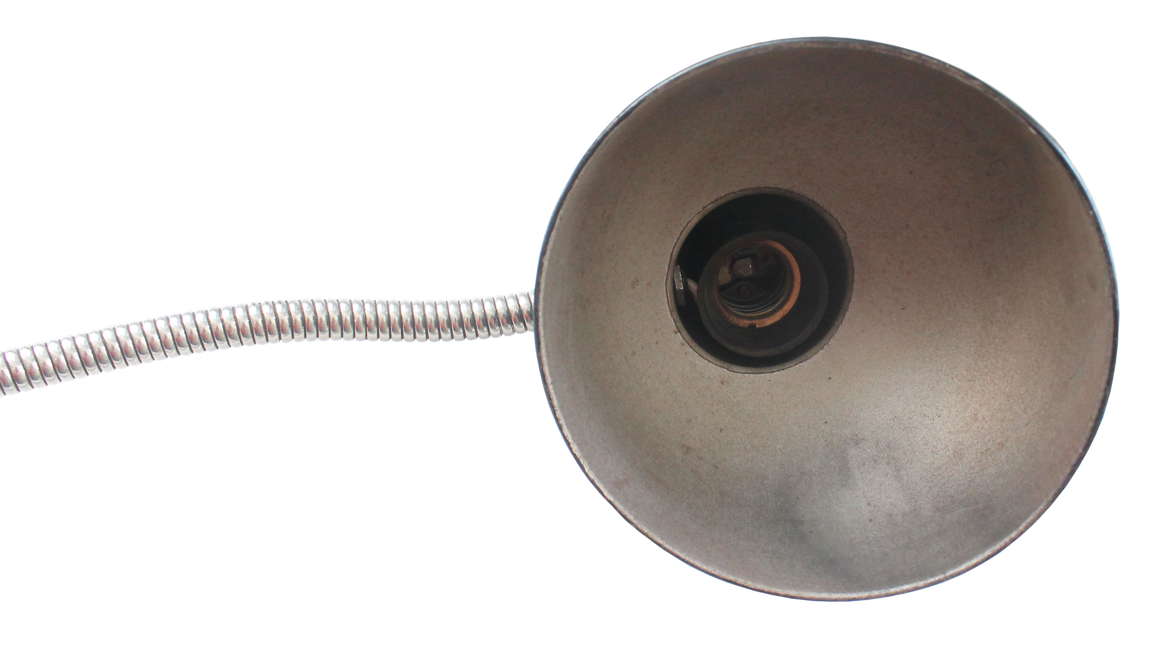 Mid century black steel table lamp