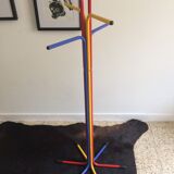 Children's coat rack from the 80s in lacquered metal.