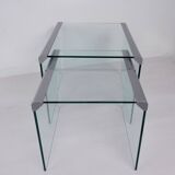 Set of 2 side tables by Gallotti & Radice
