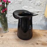 Vintage 70s bowler hat vase pot