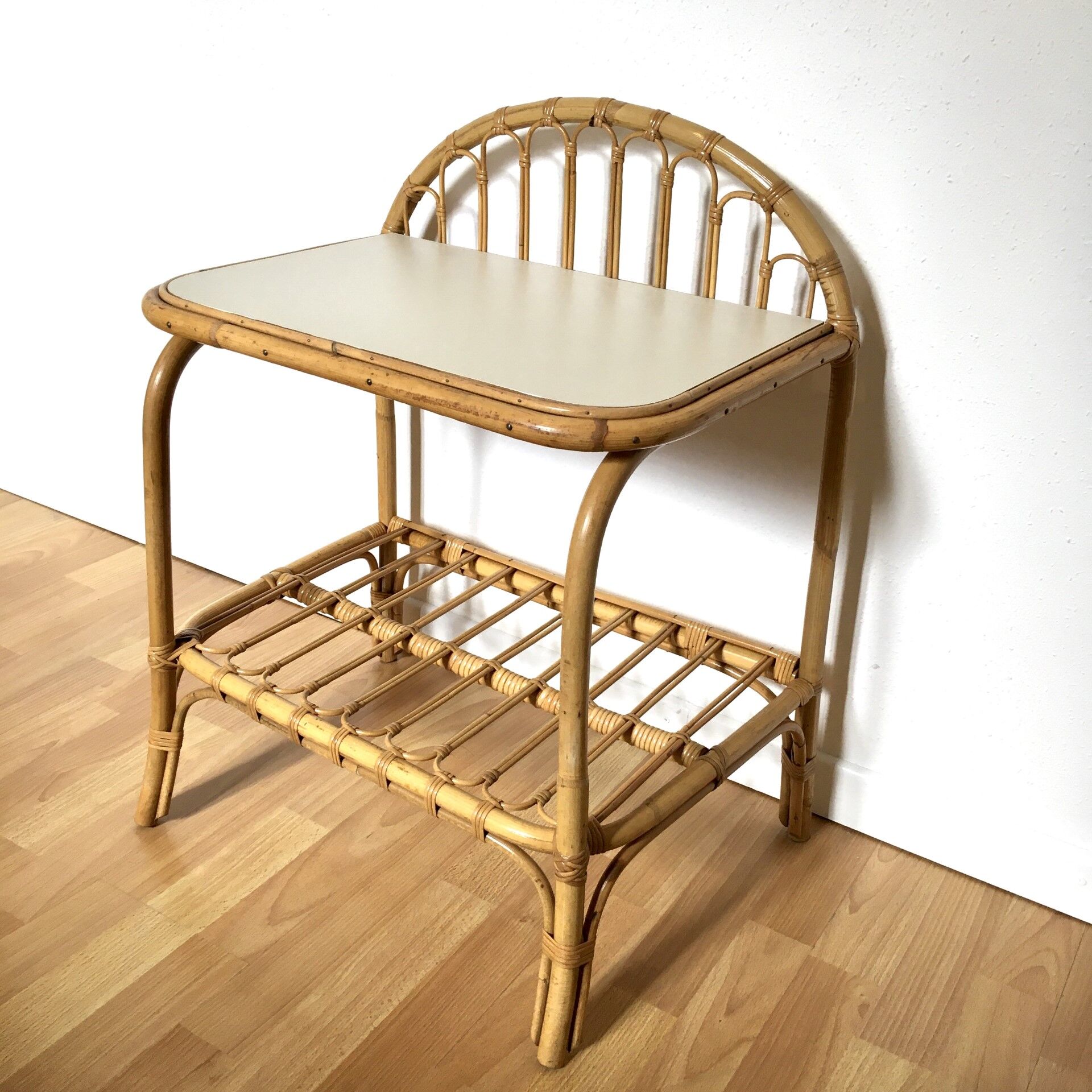 Rattan bedside table