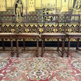 4 Louis XIII style caned chairs