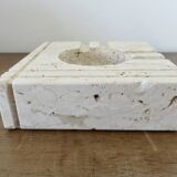 “Fratelli Mannelli” ashtray in travertine, design by Enzo Mari, Italy, 1970