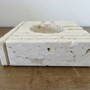 “Fratelli Mannelli” ashtray in travertine, design by Enzo Mari, Italy, 1970