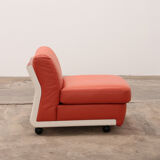 Mario Bellini Amanta modular sofa in orange leather for C&B Italy, 1960s