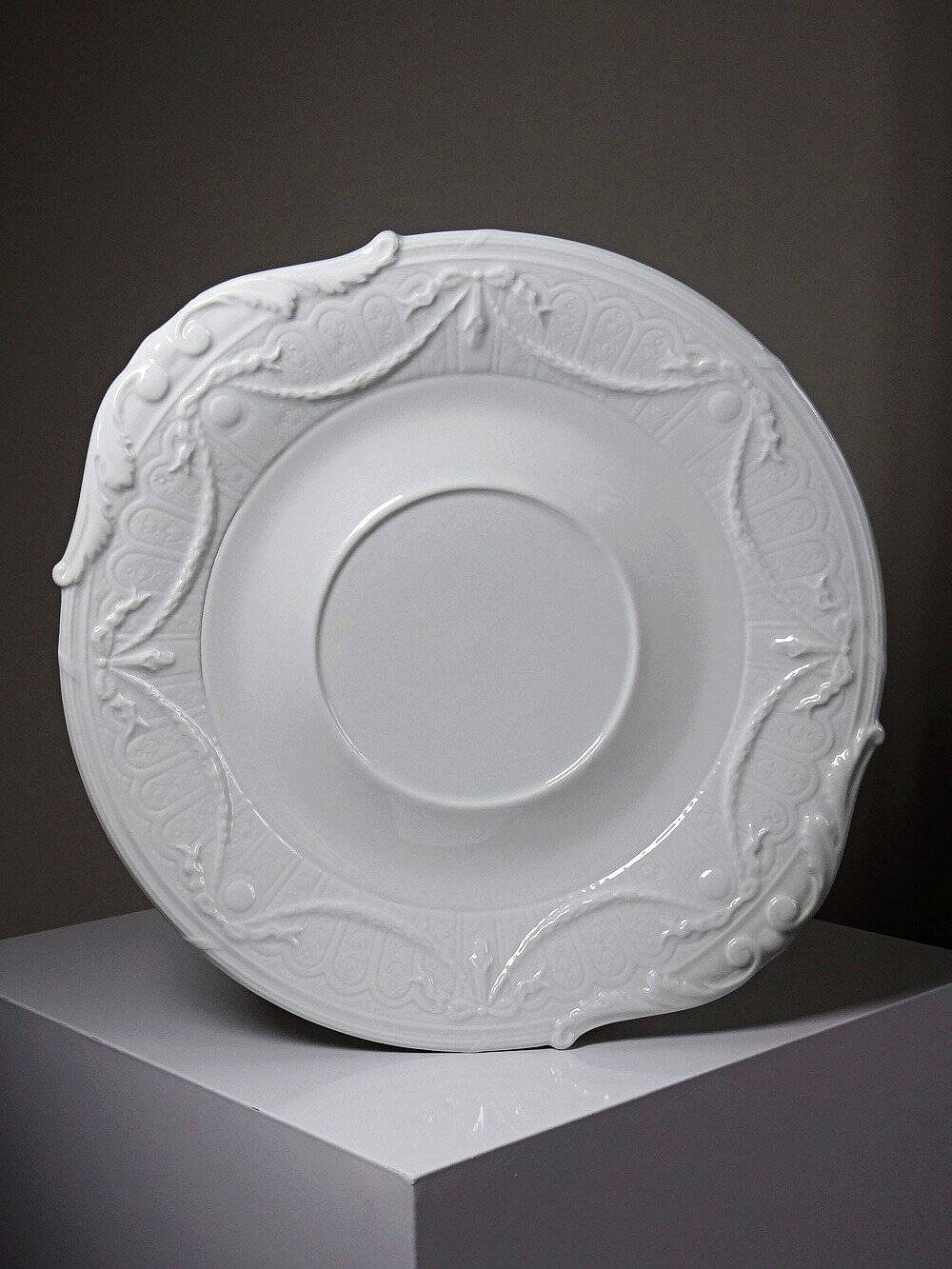 Very large centrepiece dish Lafarge & Co Limoges porcelain vintage