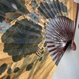 Très grand éventail d'art asiatique