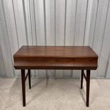 Swedish Console Table with Two Drawers in Dark Teak by G&T, 1960s