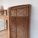 Vintage rattan shelf