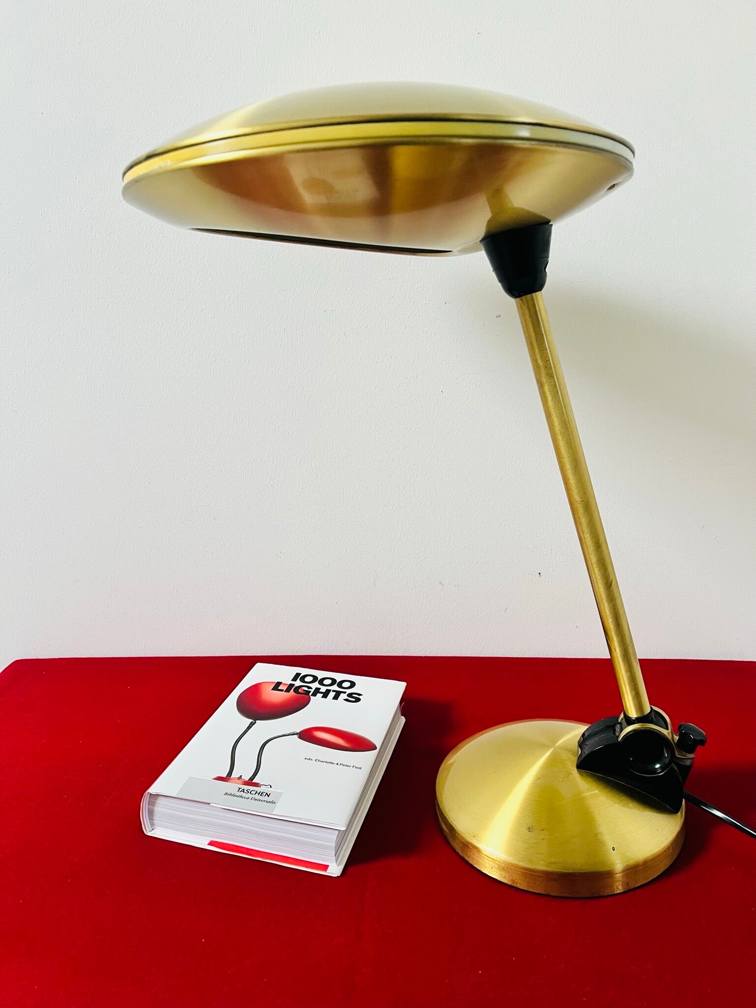 Aluminor brass ufo table / desk lamp 1950