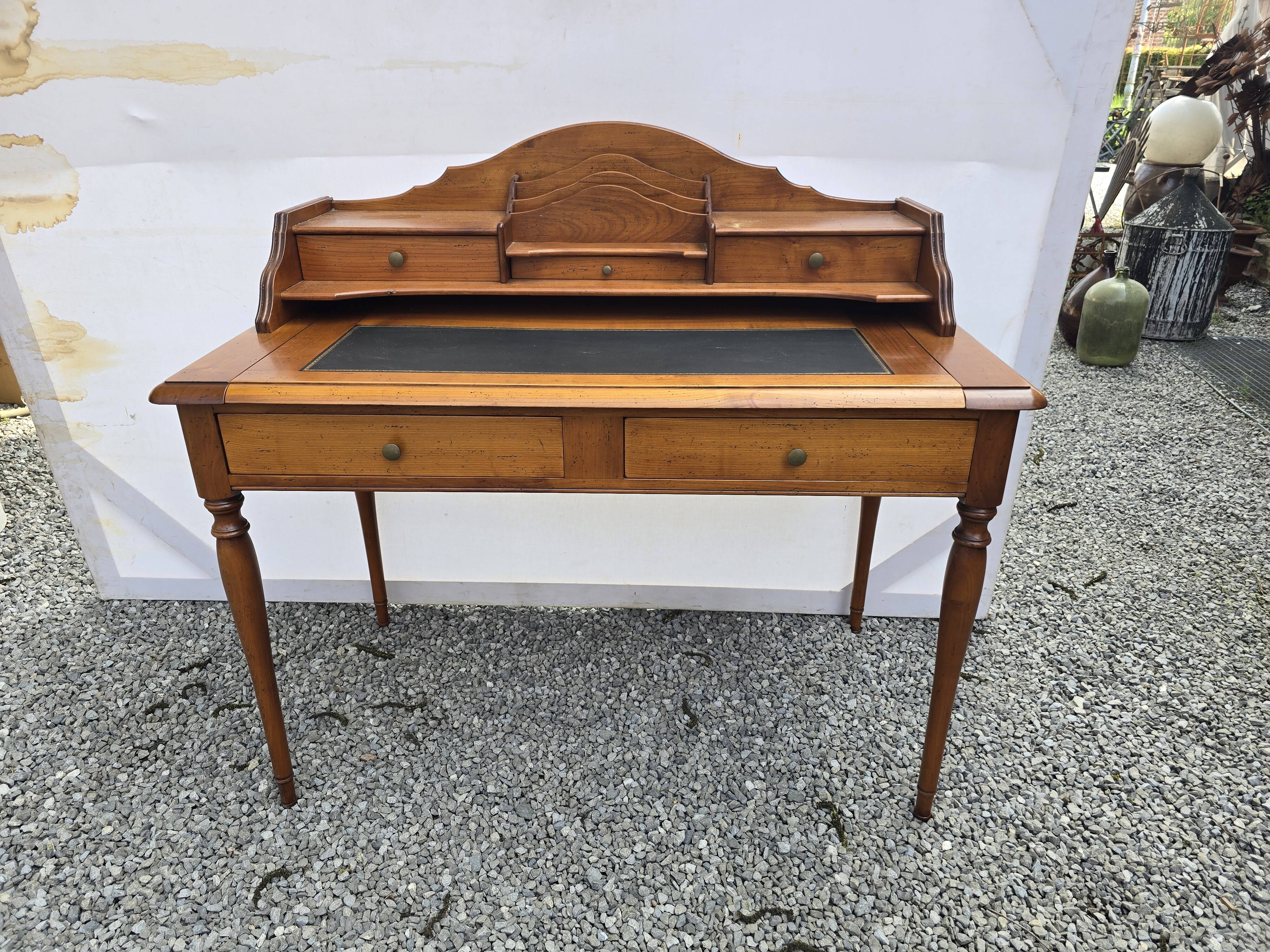Solid cherry desk with sliding top