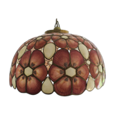 Suspension en capiz motif floral
