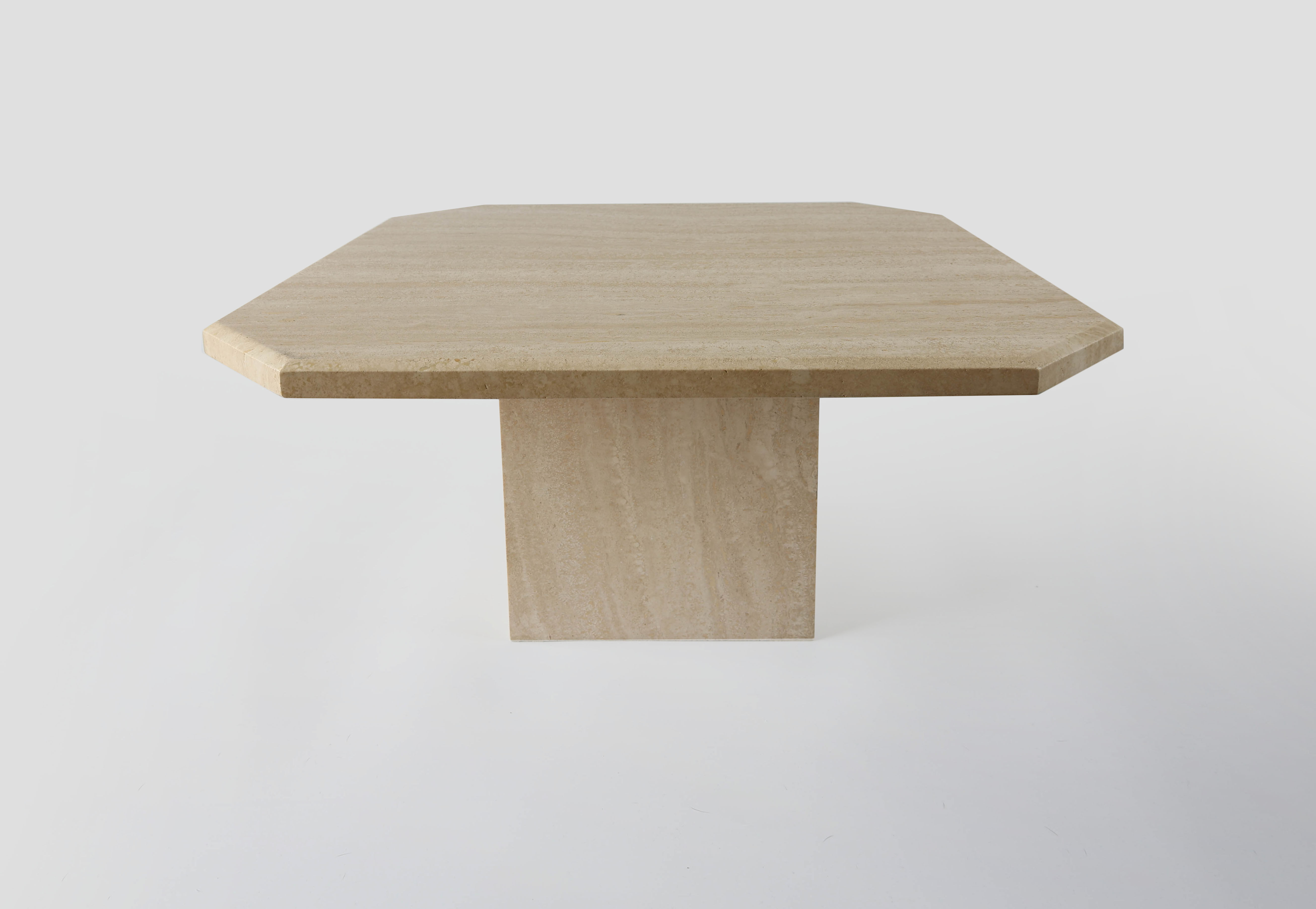 Mid century travertine side table / coffee table