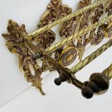 Bronze Coat Rack and Wall Shelf, Vintage, Louis XV Style