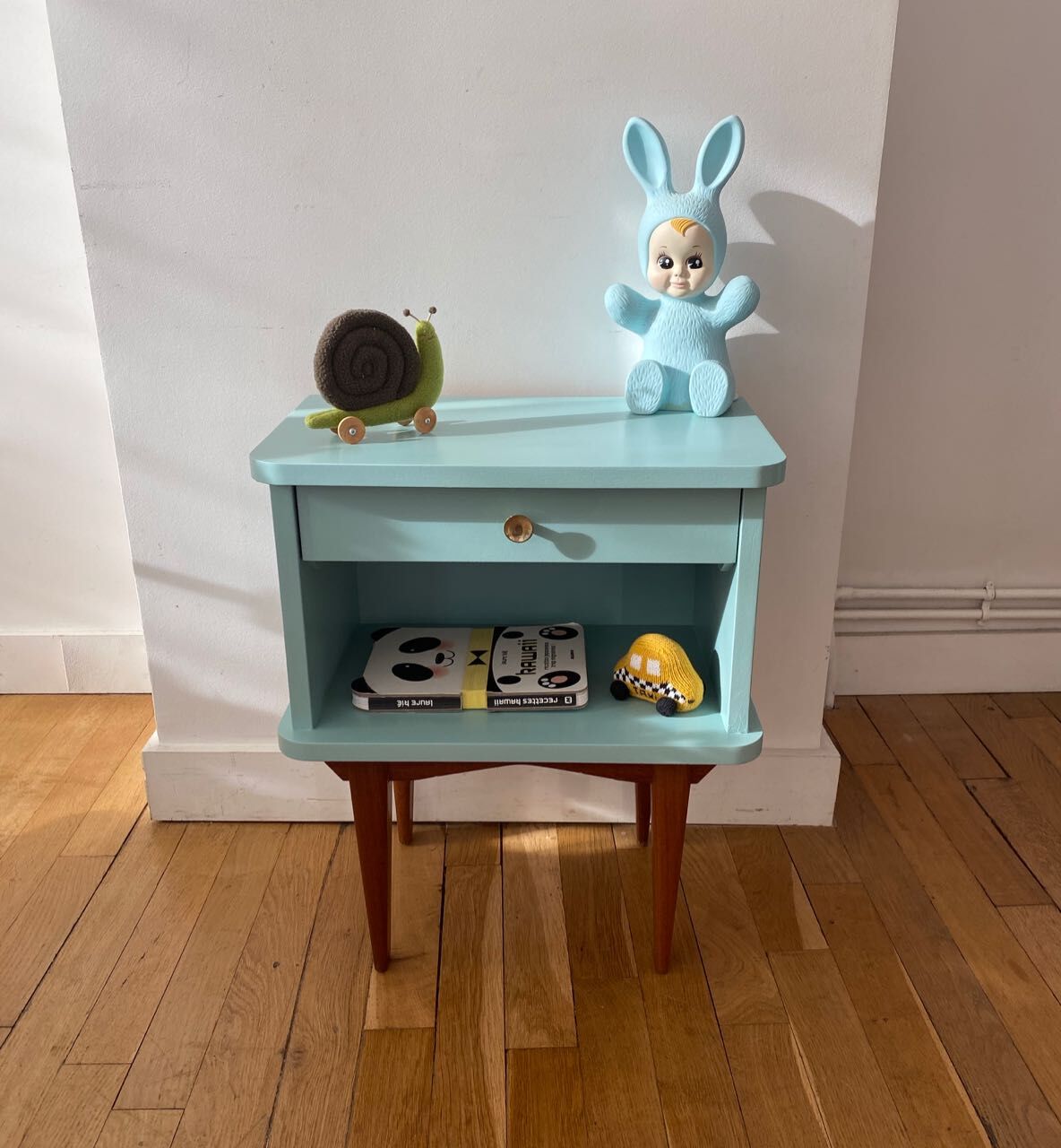 Retro green bedside table