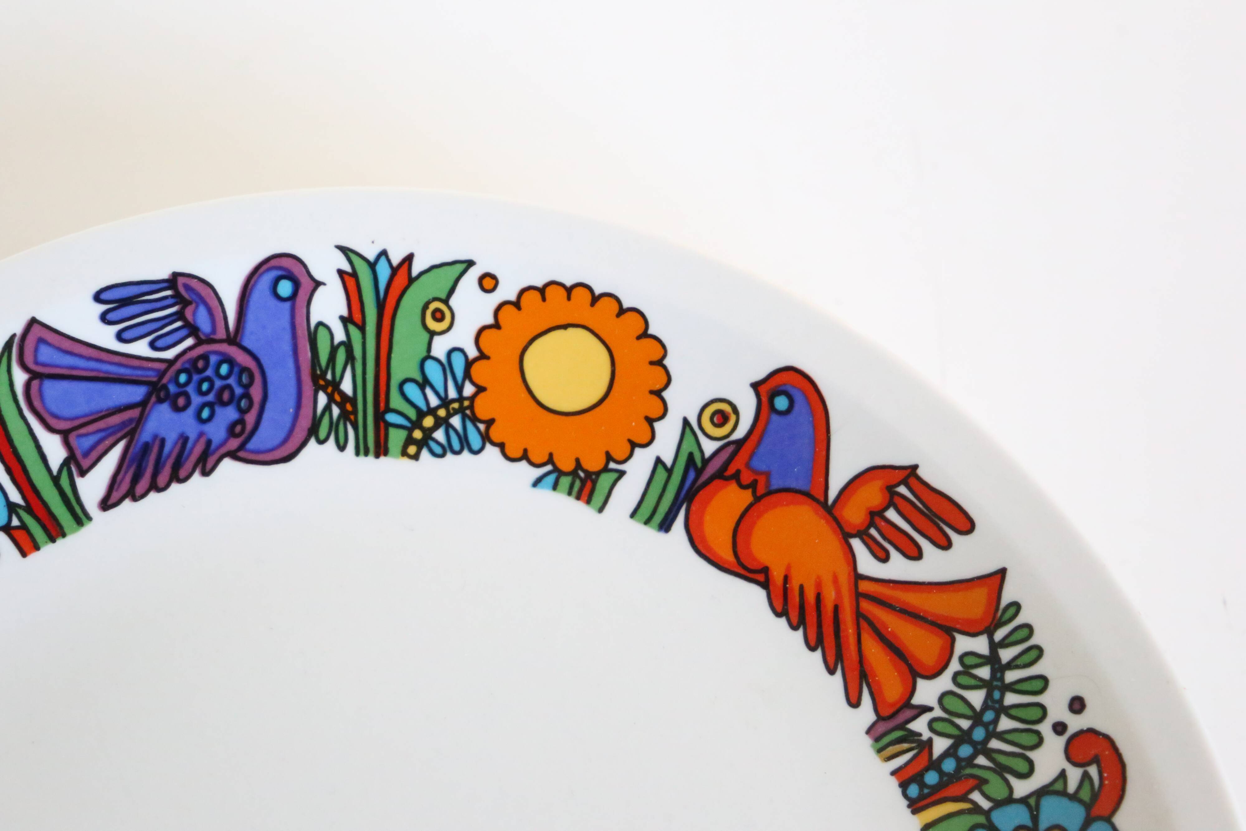 Plate in Acaplulco earthenware from Villeroy and Boch, rare, vintage