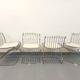 Set of 4 vintage Italian chairs by Gastone Rinaldi in chrome metal.