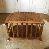 Rattan magazine holder