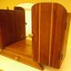 Art Deco extra furniture 1920/1940 to install or fix, wooden, central mirror, 2 doors, 1 drawer