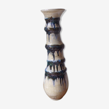 Large vintage vase in glazed ceramic
