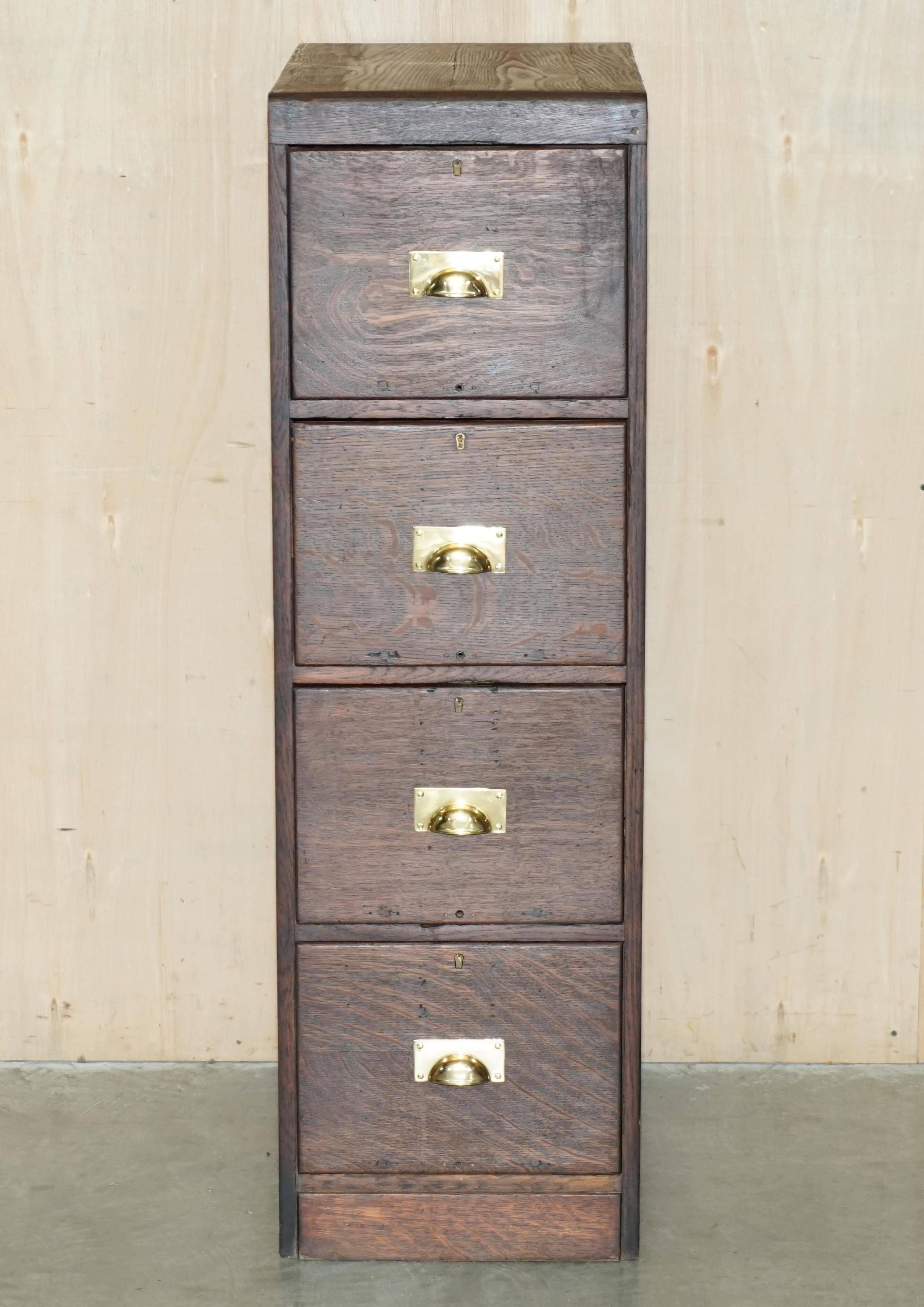 Restored Art Deco oak filing cabinet circa 1920