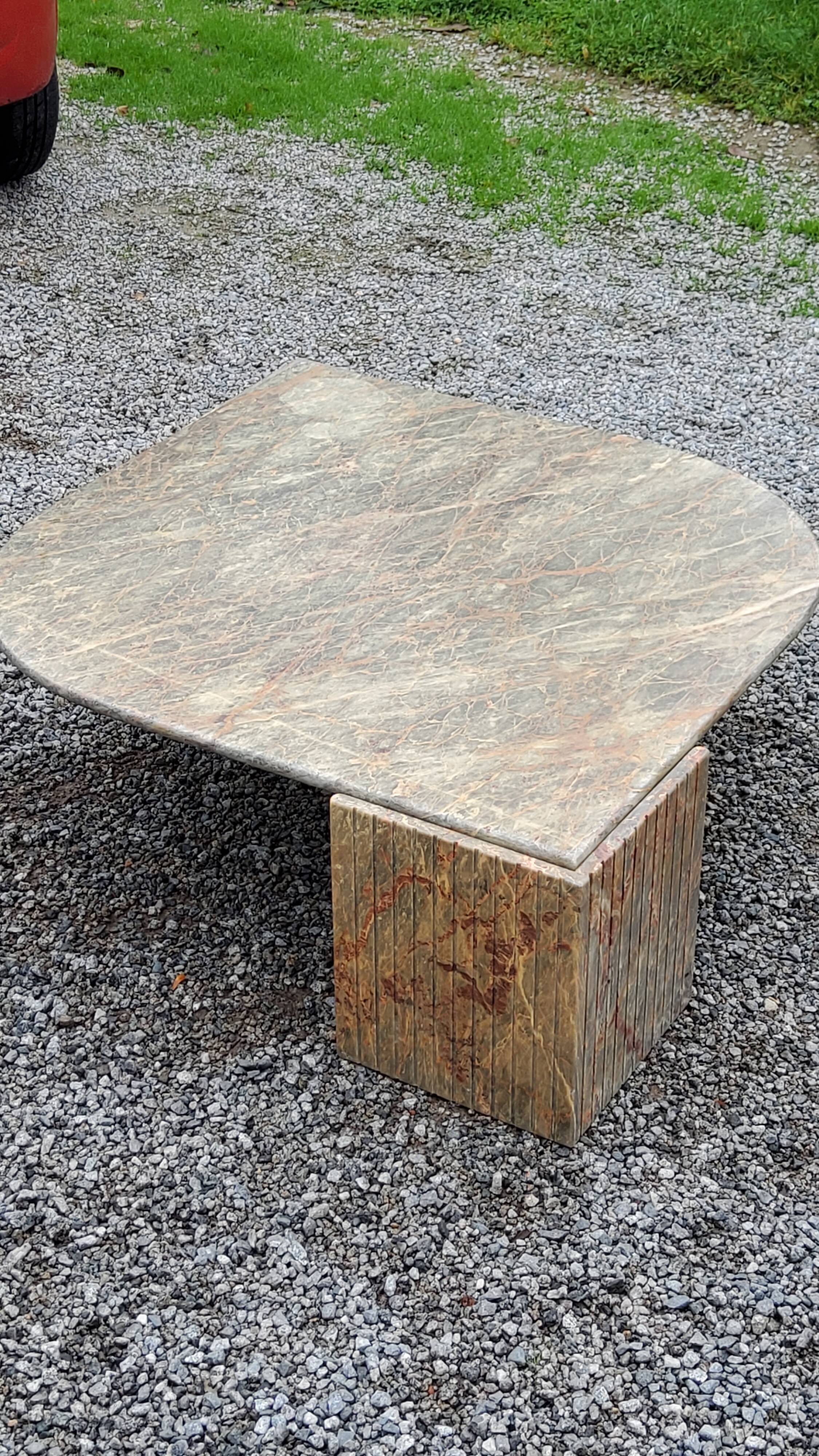70s designer marble coffee table