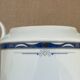 Vintage sugar bowl in cobalt blue and gold Limoges porcelain.