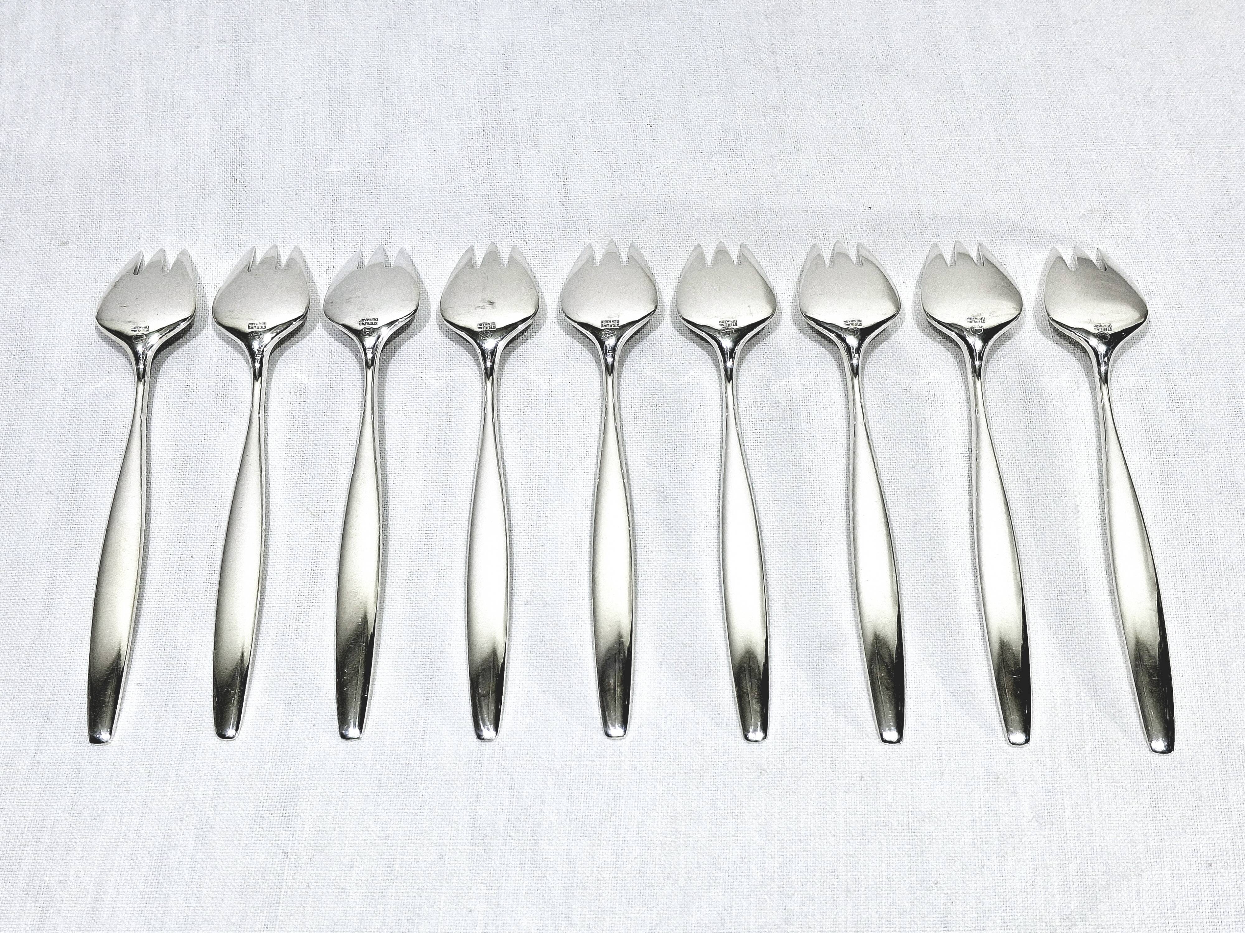 Georg jensen cutlery - cypress model - 133 pieces, sterling silver