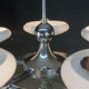 6-flamming art deco chrome-plated chandelier, 1930