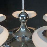 6-flamming art deco chrome-plated chandelier, 1930
