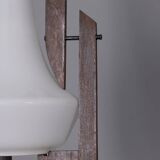 VINTAGE 1950S WOOD AND GLASS CHANDELIER DESIGNED BY ICO PARISI