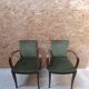 Paire de fauteuil club bridge velours vert