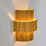 Raffia wall light - Triple