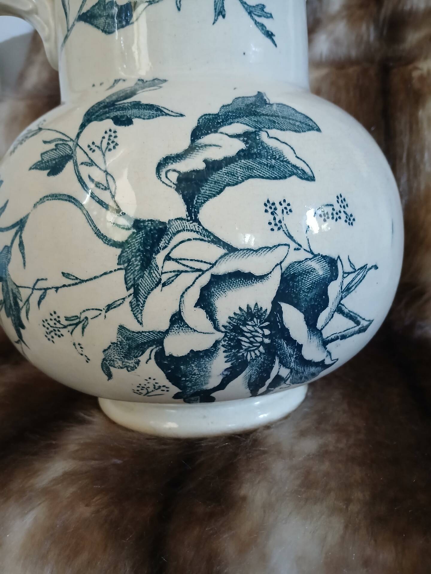 Antique pitcher in ironstone