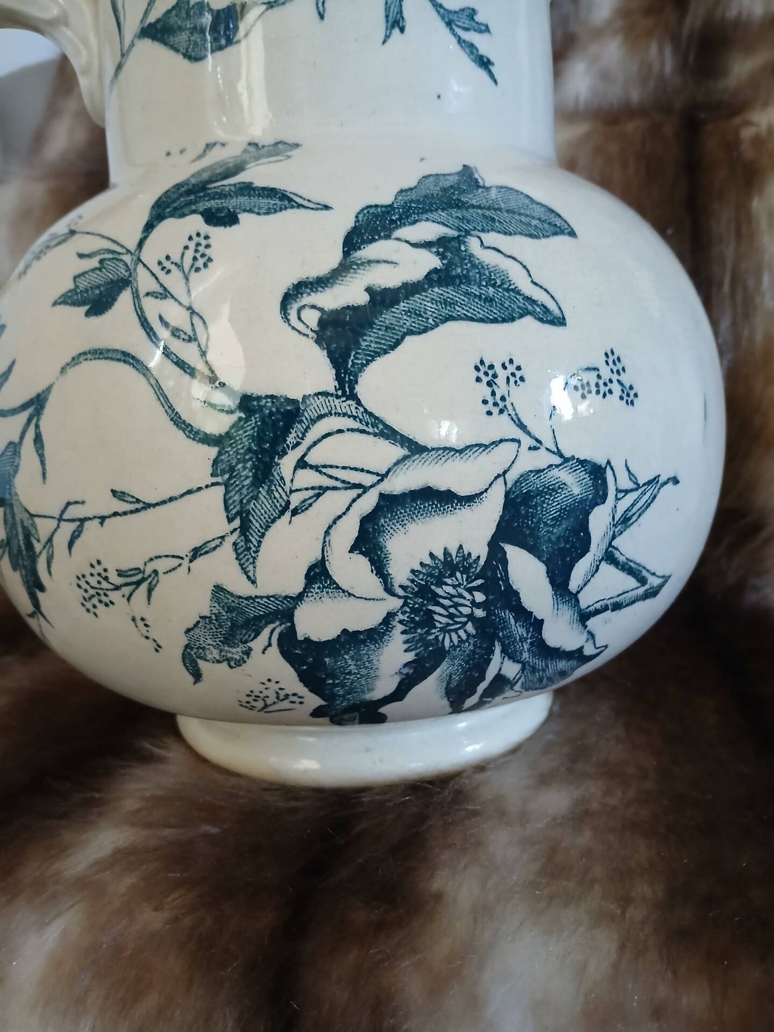 Antique pitcher in ironstone