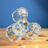 Ancien Saleron en Cristal et en Metal argenté condiments sel poivre