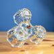 Old Crystal and Silver Metal Salt Cellar Condiments Salt Pepper