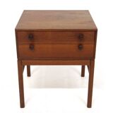 "Casino" teak bedside table, Engström & Myrstran, Sweden, 1960