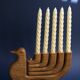 Wooden candle holder - Candelabro Paloma