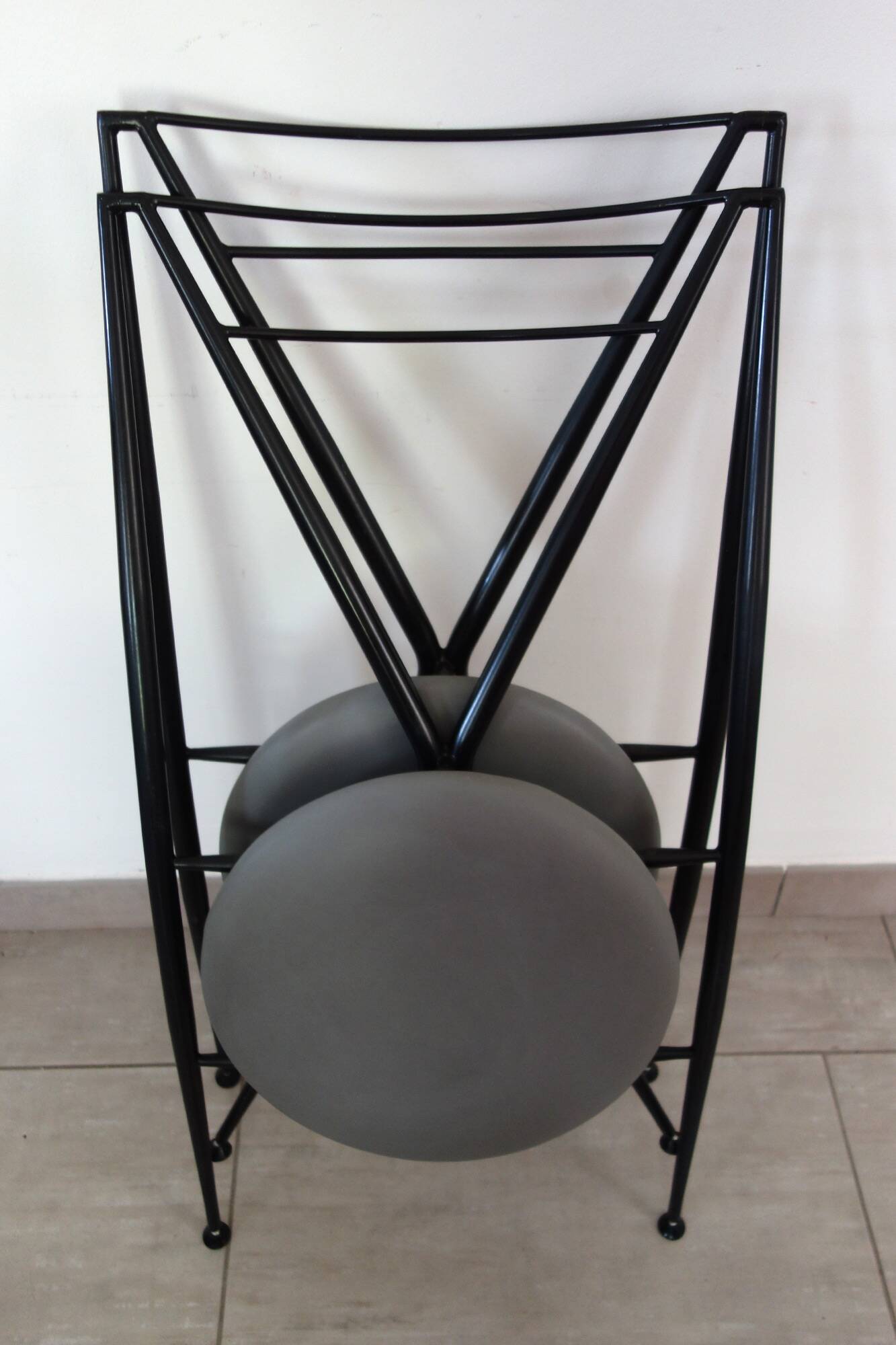 Cinderella folding chair pair by Yamakato, 1980s.