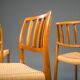 Chaises de salle à manger modèle 83 en teck par Niels Otto Møller pour J.L. Møllers, années 1960, lot de 6