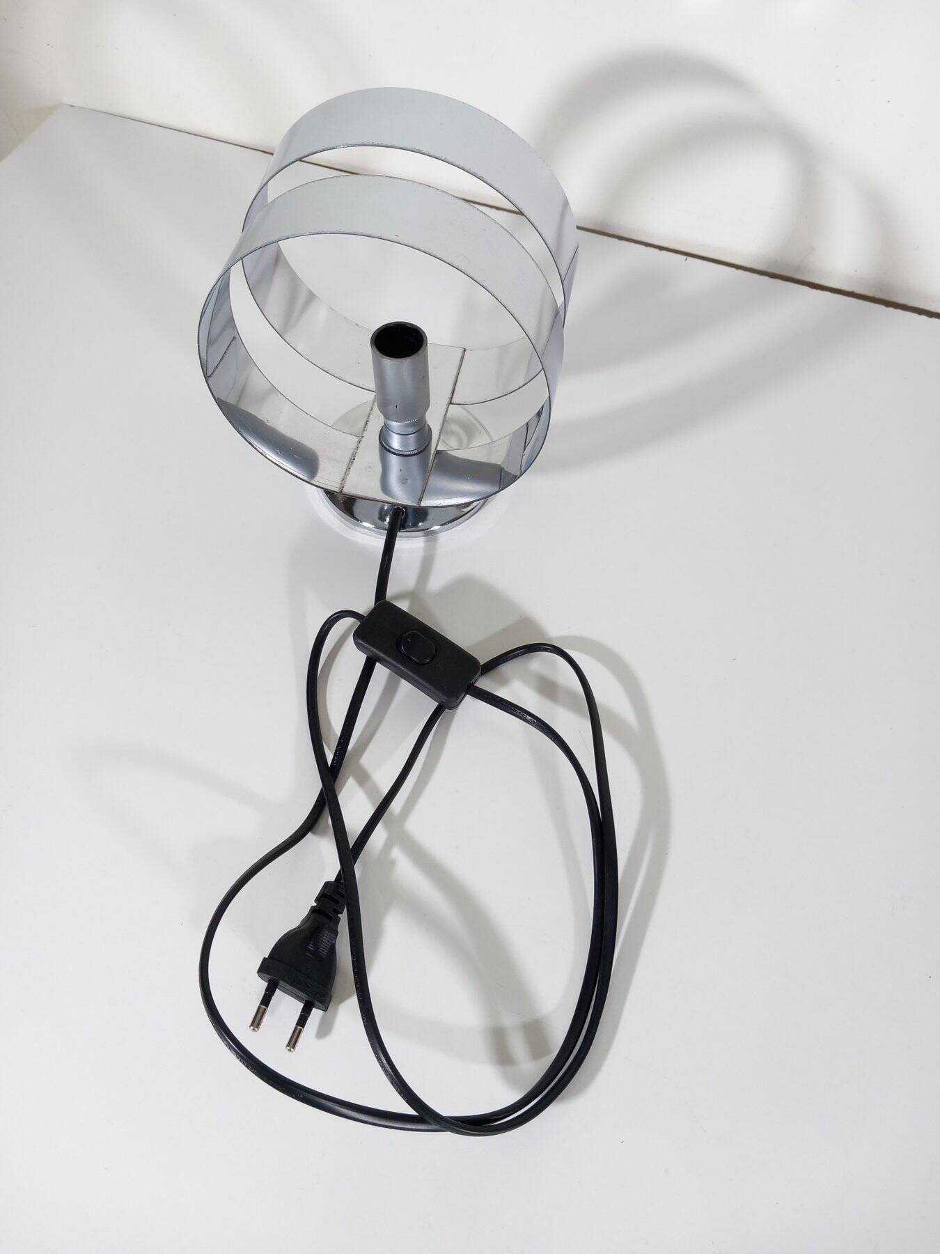 Vintage Table Lamp • Rings • Steel • Space Age • 1970