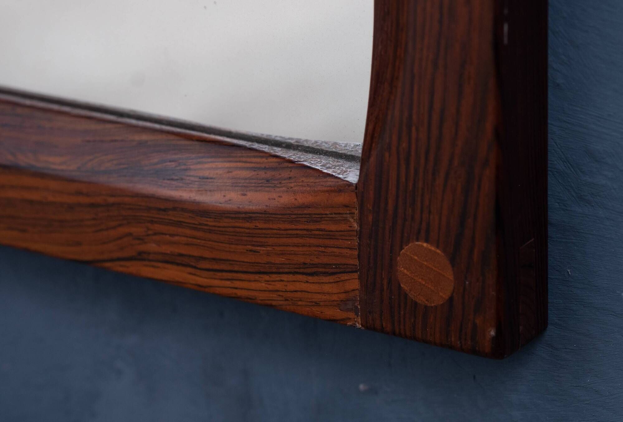Danish Mirror with Rosewood Frame by Aksel Kjersgaard, 1960s